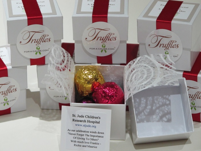 St Jude Children Hospital - the charity donation for Richie & Maurice's foil assortment favors.