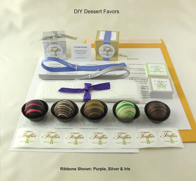 Front display of our Dessert DIY Favors showing all components.